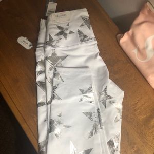 White and silver star leggings!